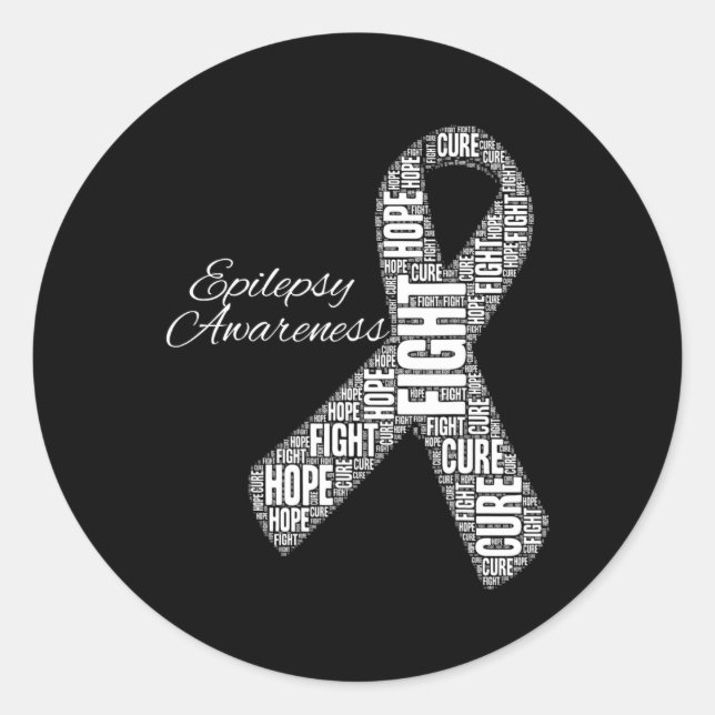 Epilepsy Awareness November Month Fight Cure Hope  Classic Round Sticker (Front)