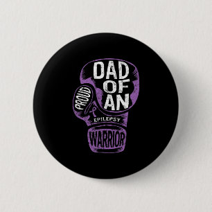 Epilepsy Awareness Proud Dad Purple Ribbon Seizure 2 Inch Round Button