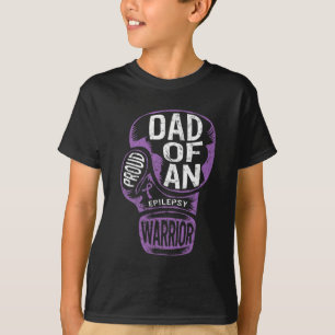 Epilepsy Awareness Proud Dad Purple Ribbon Seizure T-Shirt