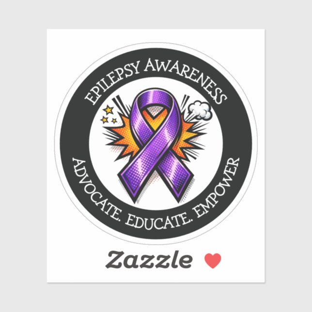 Epilepsy Awareness | Purple Awareness Ribbon (Sheet)