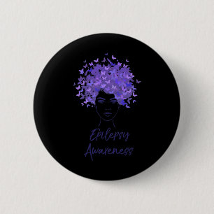Epilepsy Awareness Purple Butterflies Gift 2 Inch Round Button