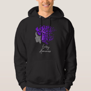 Epilepsy Awareness Purple Butterflies Hoodie
