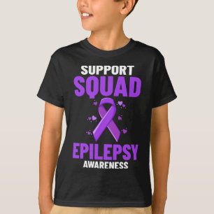 Epilepsy Awareness Purple Ribbon Bracelet Warrior T-Shirt