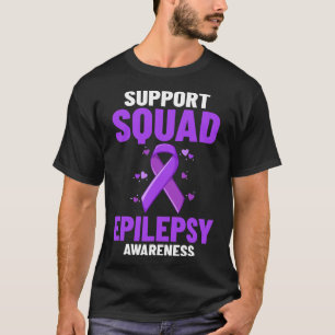 Epilepsy Awareness Purple Ribbon Bracelet Warrior  T-Shirt