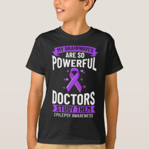 Epilepsy Awareness Purple Ribbon Bracelet Warrior T-Shirt