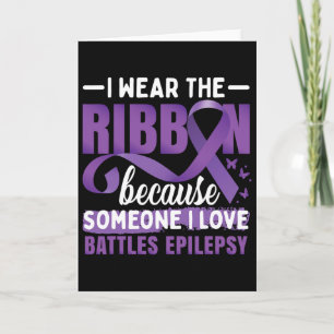 Epilepsy Awareness Purple Ribbon Card
