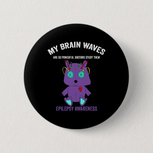Epilepsy Awareness Purple Ribbon - Epilepsy Awaren 2 Inch Round Button