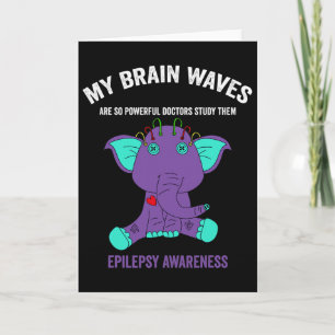 Epilepsy Awareness Purple Ribbon - Epilepsy Awaren Card