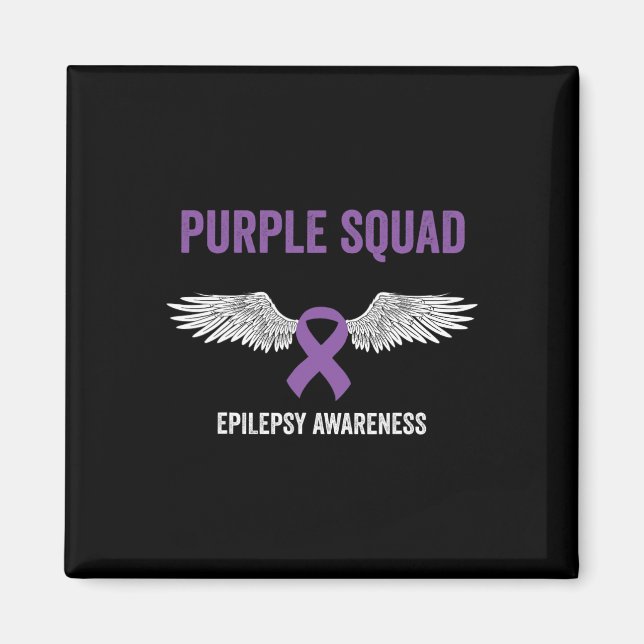 Epilepsy Awareness Purple Ribbon - Epilepsy Awaren Magnet (Front)