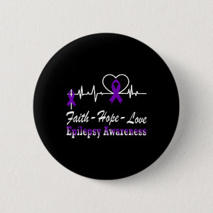Epilepsy Awareness Purple Ribbon Epilepsy Christia 2 Inch Round Button