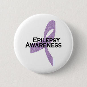 epilepsy awareness ribbon 2 inch round button
