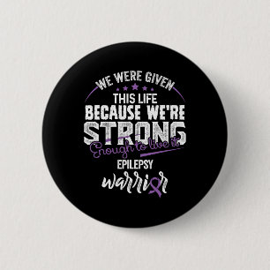 Epilepsy Awareness Ribbon S 2 Inch Round Button