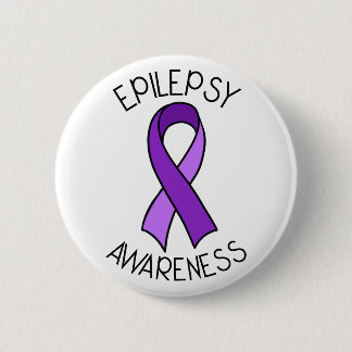 Epilepsy Awareness Ribbon Support    2 Inch Round Button