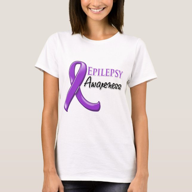 Epilepsy Awareness Ribbon T-Shirt (Front)