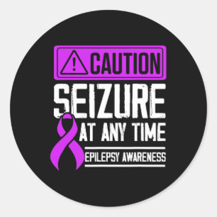 Epilepsy Awareness Seizure Epileptic Warrior Survi Classic Round Sticker
