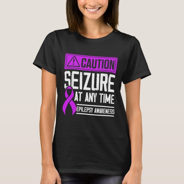 Epilepsy Awareness Seizure Epileptic Warrior Survi T-Shirt (Front)