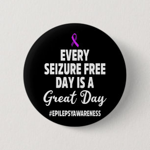 Epilepsy Awareness Seizure Free Epileptic Warrior  2 Inch Round Button