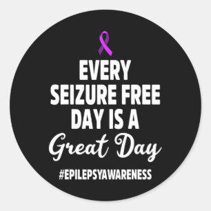 Epilepsy Awareness Seizure Free Epileptic Warrior Classic Round Sticker