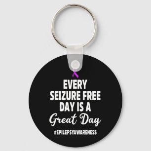 Epilepsy Awareness Seizure Free Epileptic Warrior Keychain