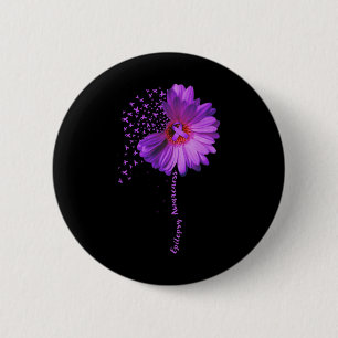 Epilepsy Awareness Sunflower Ribbon Gift 2 Inch Round Button