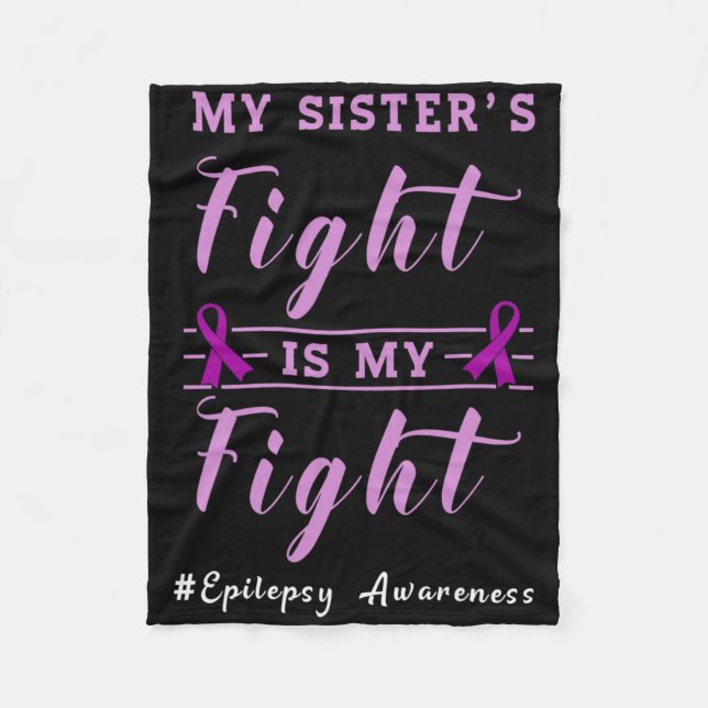 Epilepsy Awareness Support  Fleece Blanket (Front)