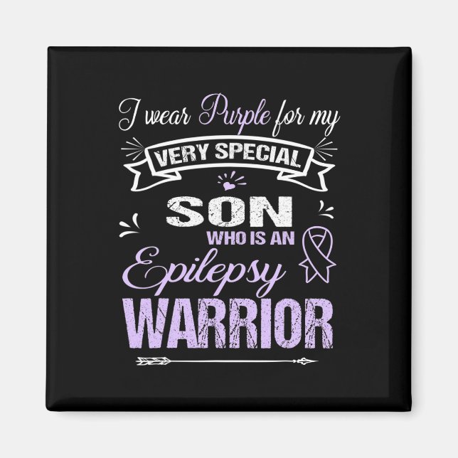 Epilepsy Awareness Support Son Warrior Walk Run  Magnet (Front)