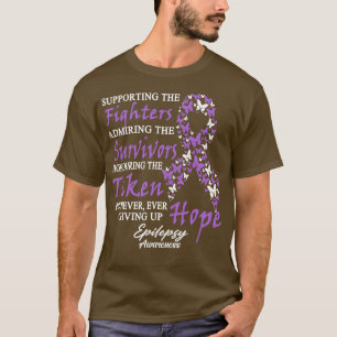 Epilepsy Awareness Supporting The Fighters Butterf T-Shirt