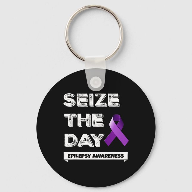 Epilepsy Awareness Technical Epileptic Warrior Keychain (Front)