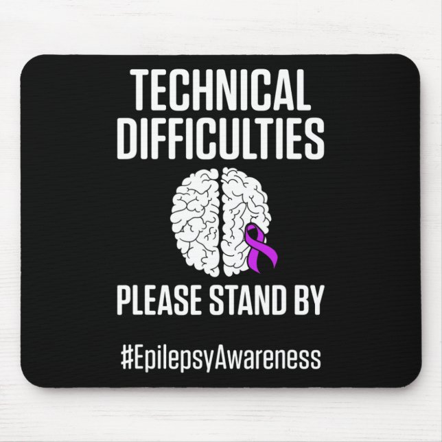 Epilepsy Awareness Technical Epileptic Warrior Sur Mouse Pad (Front)