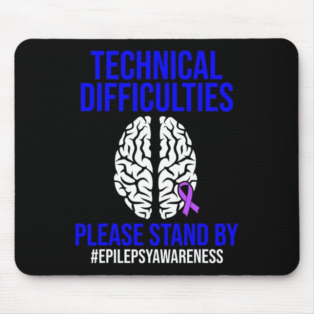 Epilepsy Awareness Technical Epileptic Warrior Sur Mouse Pad (Front)