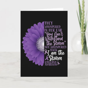 Epilepsy Awareness They Whispered In Her Ear Flowe Card