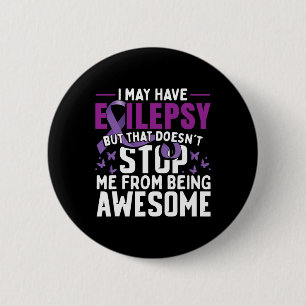 Epilepsy Awareness Warrior 1  2 Inch Round Button