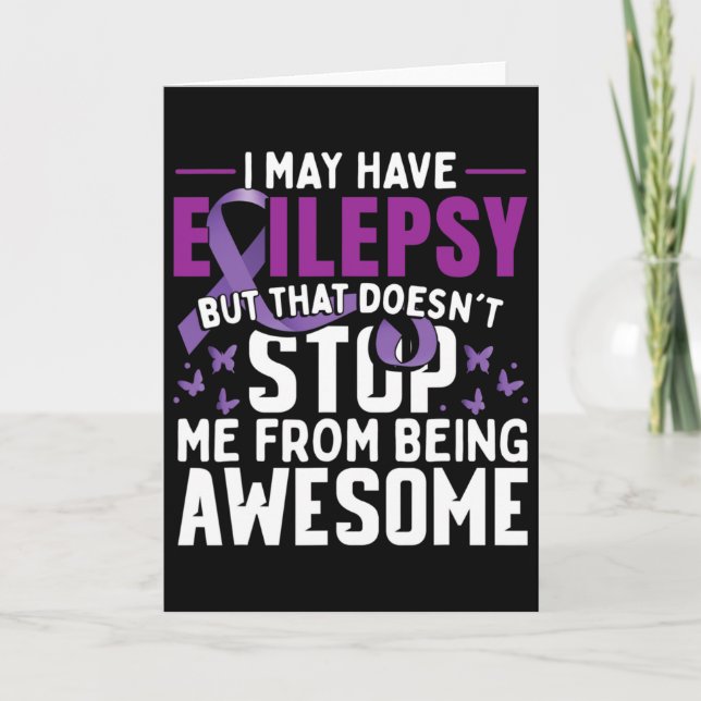 Epilepsy Awareness Warrior 1  Card (Front)