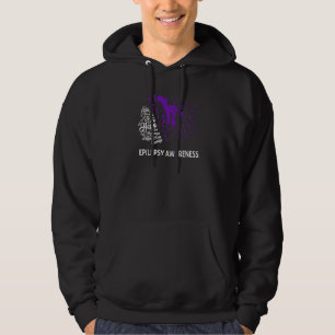 Epilepsy Awareness Warrior Survivor Dragonfly Girl Hoodie