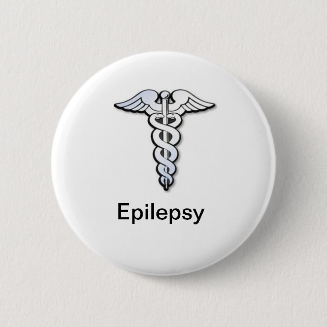 Epilepsy badge 2 inch round button (Front)