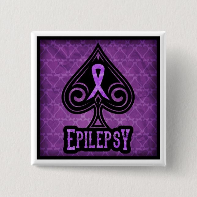 Epilepsy - Button - Spades (Front)
