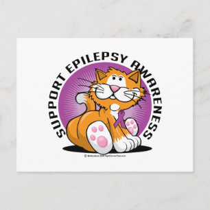 Epilepsy Cat Postcard