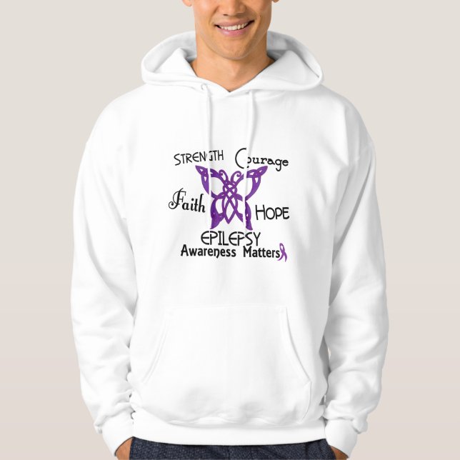 Epilepsy Celtic Butterfly 3 Hoodie (Front)