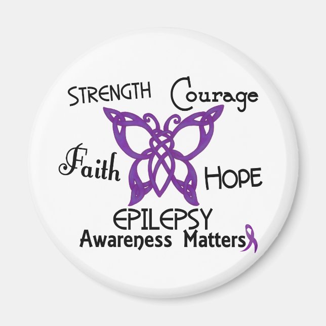 Epilepsy Celtic Butterfly 3 Magnet (Front)
