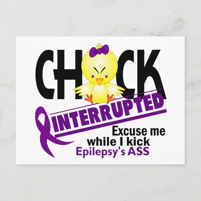 Epilepsy Chick Interrupted 2 Postcard (Front)