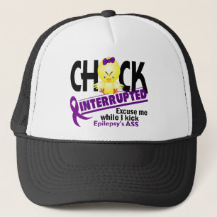Epilepsy Chick Interrupted 2 Trucker Hat