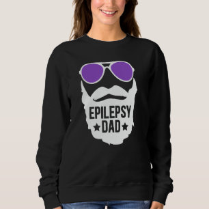 Epilepsy Dad Beard Dad Of An Epilepsy Warrior Dad Sweatshirt