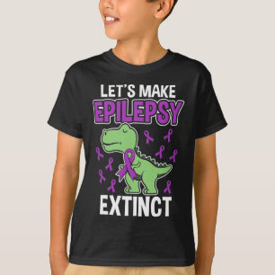 Epilepsy Extinct T-Rex Epilepsy Awareness Month Ki T-Shirt
