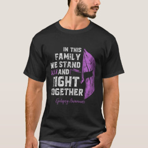 Epilepsy Family Support Awareness Spartan Warrior  T-Shirt