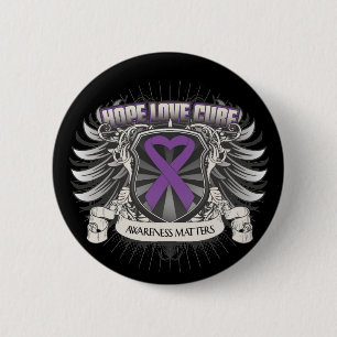 Epilepsy Hope Love Cure 2 Inch Round Button