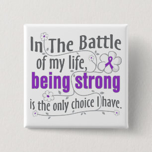 Epilepsy In The Battle 2 Inch Square Button
