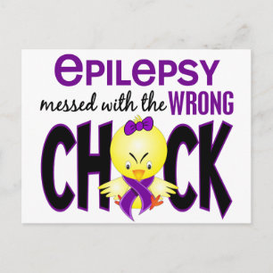 Epilepsy Messed With The Wrong Chick Postcard
