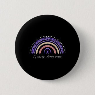 Epilepsy Rainbow Epilepsy Awareness  2 Inch Round Button