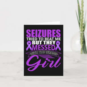 Epilepsy Seizure Neurological Disorder Purple Ribb Card