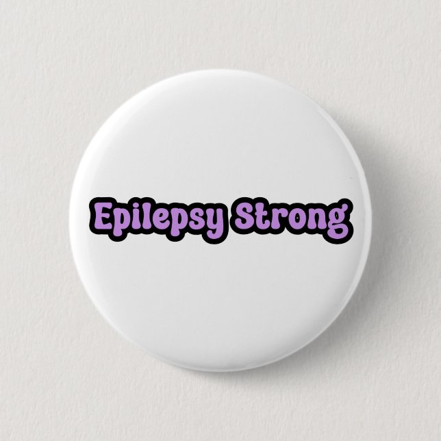 Epilepsy Strong Purple Awareness 2 Inch Round Button (Front)